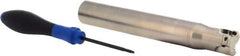 Seco - 1" Cut Diam, 0.03" Max Depth, 1" Shank Diam, Cylindrical Shank Indexable High-Feed End Mill - Screw Holding Method, LP.. 06 Insert, R217.21 Toolholder, Through Coolant - Eagle Tool & Supply