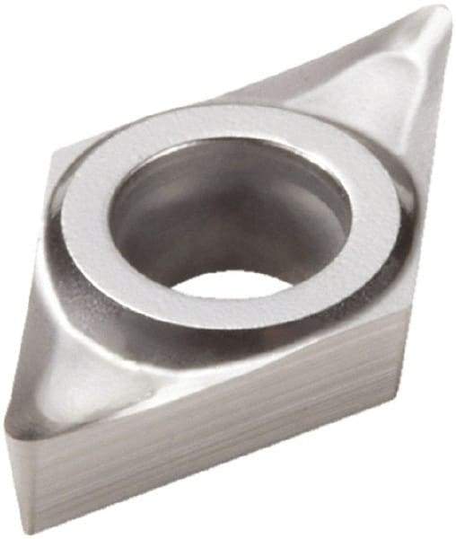 Seco - DCGT21.50.5 AL Grade KX Carbide Turning Insert - Uncoated, 55° Diamond, 1/4" Inscr Circle, 3/32" Thick, 1/128" Corner Radius - Eagle Tool & Supply