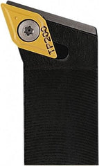 Seco - SDHC, Right Hand Cut, 107.5° Lead Angle, 25mm Shank Height x 25mm Shank Width, Neutral Rake Indexable Turning Toolholder - 150mm OAL, DCMT 1504.. Insert Compatibility, Series Screw Lock - Eagle Tool & Supply