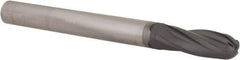 Seco - 6mm Diam, 18mm LOC, 4 Flute Solid Carbide Ball End Mill - Dura Finish, Single End, 65mm OAL, 6mm Shank Diam, Spiral Flute - Eagle Tool & Supply
