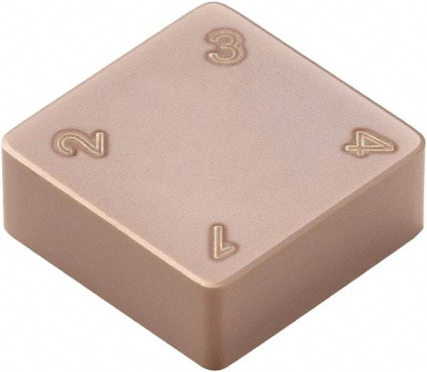 Seco - SNMN222 Grade CBN400C PCBN Turning Insert - TiSiN Finish, 90° Square, 1/4" Inscr Circle, 1/8" Thick, 1/32" Corner Radius - Eagle Tool & Supply