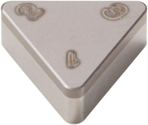 Seco - TNGN223 LF Grade CBN200 PCBN Turning Insert - Uncoated, 60° Triangle, 1/4" Inscr Circle, 1/8" Thick, 3/64" Corner Radius - Eagle Tool & Supply