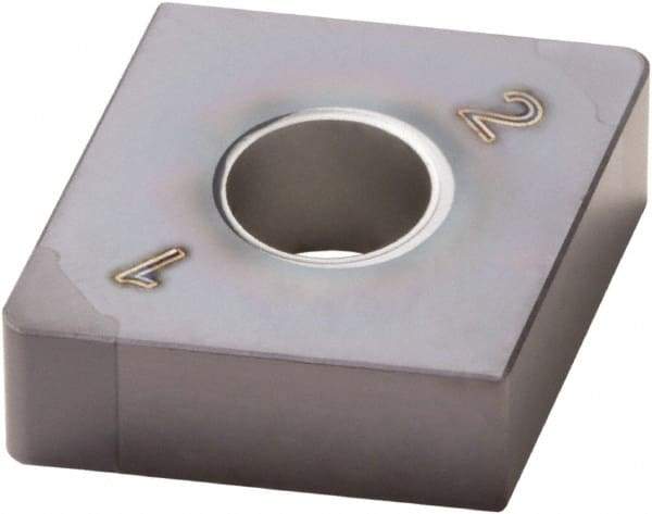Seco - CNGA433 WZ Grade CBN060K PCBN Turning Insert - TiSiAlN Finish, 80° Diamond, 1/2" Inscr Circle, 3/16" Thick, 3/64" Corner Radius - Eagle Tool & Supply