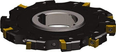 Seco - Arbor Hole Connection, 0.5512" Cutting Width, 2" Depth of Cut, 160mm Cutter Diam, 1.5748" Hole Diam, 7 Tooth Indexable Slotting Cutter - 335.18 Toolholder, LNK.. 08.. Insert - Eagle Tool & Supply
