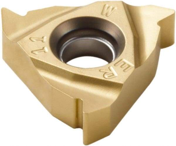 Seco - 16ER External Right Hand 19 Whitworth Laydown Threading Insert - Grade CP500, TiAlN/TiN Coated Carbide, 9.53mm Inscribed Circle - Eagle Tool & Supply