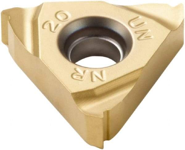 Seco - 16NR Internal Right Hand 12 UN Laydown Threading Insert - Grade CP500, TiAlN/TiN Coated Carbide, 9.53mm Inscribed Circle - Eagle Tool & Supply