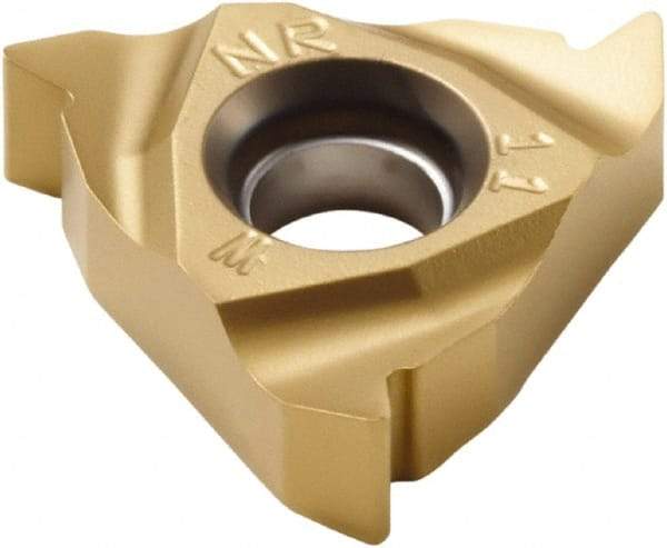 Seco - 16NR Internal Right Hand 14 Whitworth Laydown Threading Insert - Grade CP500, TiAlN/TiN Coated Carbide, 9.53mm Inscribed Circle - Eagle Tool & Supply