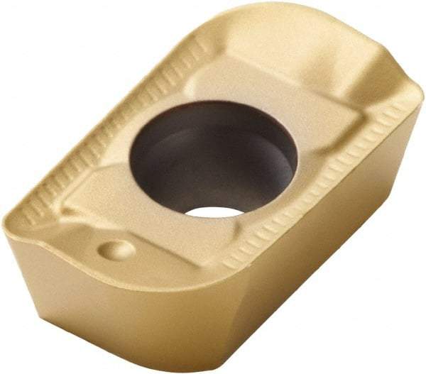 Seco - APKX1604 ME12 Grade MP3000 Carbide Milling Insert - TiAlN Finish, 0.223" Thick, 0.031" Corner Radius - Eagle Tool & Supply