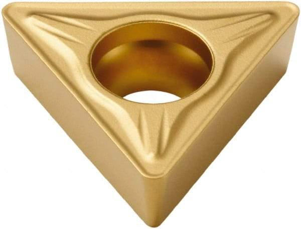 Seco - TCMT32.52 M5 Grade TP40 Carbide Turning Insert - TiC/TiCN/TiN Finish, 60° Triangle, 3/8" Inscr Circle, 5/32" Thick, 1/32" Corner Radius - Eagle Tool & Supply