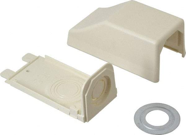 Wiremold - 4-1/2 Inch Long x 2-7/16 Inch Wide x 1-15/16 Inch High, Raceway Fitting - Ivory, For Use with Wiremold 2300 Series Raceways - Eagle Tool & Supply