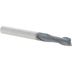 Iscar - 1/4" Diam 2 Flute Solid Carbide 0.006" Chamfer Width Corner Chamfer End Mill - Eagle Tool & Supply