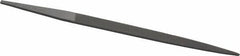 Grobet - 4" Standard Precision Swiss Pattern Crochet File - Double Cut, 5/16" Width Diam x 3/32" Thick, With Tang - Eagle Tool & Supply