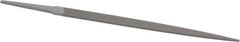 Grobet - 6" Standard Precision Swiss Pattern Crochet File - Double Cut, 13/32" Width Diam x 9/64" Thick, With Tang - Eagle Tool & Supply