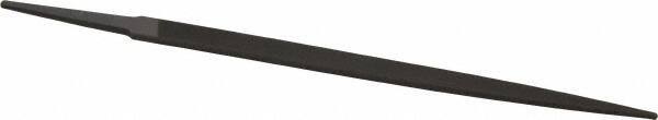 Grobet - 8" Standard Precision Swiss Pattern Crochet File - Double Cut, 15/32" Width Diam x 11/64" Thick, With Tang - Eagle Tool & Supply