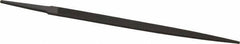 Grobet - 8" Standard Precision Swiss Pattern Crochet File - Double Cut, 15/32" Width Diam x 11/64" Thick, With Tang - Eagle Tool & Supply
