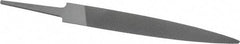 Grobet - 4" Standard Precision Swiss Pattern Half Round File - Double Cut, 15/32" Width Diam x 9/64" Thick, With Tang - Eagle Tool & Supply