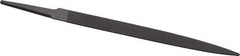 Grobet - 6" Standard Precision Swiss Pattern Half Round File - Double Cut, 19/32" Width Diam x 3/16" Thick, With Tang - Eagle Tool & Supply