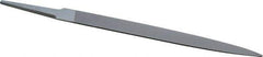 Grobet - 6" Standard Precision Swiss Pattern Half Round File - Double Cut, 19/32" Width Diam x 3/16" Thick, With Tang - Eagle Tool & Supply