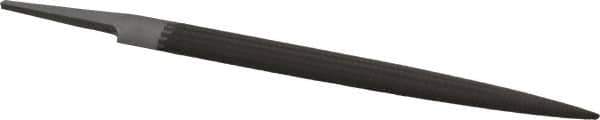 Grobet - 8" Standard Precision Swiss Pattern Half Round File - Double Cut, 13/16" Width Diam x 15/64" Thick, With Tang - Eagle Tool & Supply