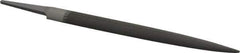 Grobet - 8" Standard Precision Swiss Pattern Half Round File - Double Cut, 13/16" Width Diam x 15/64" Thick, With Tang - Eagle Tool & Supply