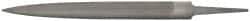 Grobet - 8" Standard Precision Swiss Pattern Half Round File - Double Cut, 13/16" Width Diam x 15/64" Thick, With Tang - Eagle Tool & Supply
