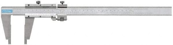 Fowler - 0 to 60" Stainless Steel Vernier Caliper - 0.02mm Graduation, 7-1/2" Jaw Depth, 0.005" Accuracy, Includes Inside Diameter, Outside Diameter - Eagle Tool & Supply