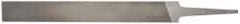 Grobet - 6" Standard Precision Swiss Pattern Hand File - Double Cut, 3/4" Width Diam x 5/32" Thick, With Tang - Eagle Tool & Supply