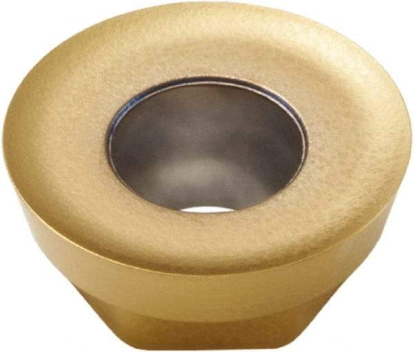 Seco - RDGT10T3M0 E04 Grade F40M Carbide Milling Insert - TiAlN/TiN Finish, 0.156" Thick, 0.394" Inscribed Circle - Eagle Tool & Supply