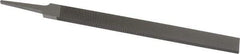 Grobet - 10" Standard Precision Swiss Pattern Hand File - Double Cut, 1" Width Diam x 1/4" Thick, With Tang - Eagle Tool & Supply