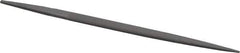 Grobet - 6" Standard Precision Swiss Pattern Pippin File - Double Cut, 25/64" Width Diam x 9/64" Thick, With Tang - Eagle Tool & Supply