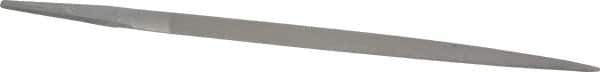 Grobet - 6" Standard Precision Swiss Pattern Pippin File - Double Cut, 25/64" Width Diam x 9/64" Thick, With Tang - Eagle Tool & Supply