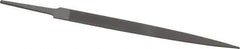 Grobet - 6" Standard Precision Swiss Pattern Warding File - Double Cut, 5/8" Width Diam x 5/64" Thick, With Tang - Eagle Tool & Supply