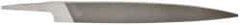 Grobet - 6" Standard Precision Swiss Pattern Knife File - Double Cut, 23/32" Width Diam x 5/32" Thick, With Tang - Eagle Tool & Supply