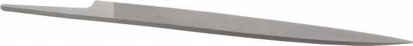 Grobet - 8" Standard Precision Swiss Pattern Knife File - Double Cut, 7/8" Width Diam x 13/64" Thick, With Tang - Eagle Tool & Supply
