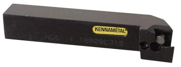 Kennametal - 1.180...93DEG, Right Hand Cut, 3° Lead Angle, 63/64" Shank Height x 25mm Shank Width, Positive Rake Indexable Turning Toolholder - 150mm OAL, D2FIX15..R.. Insert Compatibility, Series Fix-Perfect - Eagle Tool & Supply