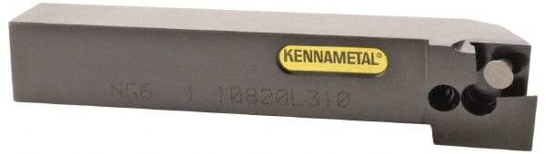 Kennametal - 1.108...93DEG, Right Hand Cut, 20mm Shank Height x 20mm Shank Width, Positive Rake Indexable Turning Toolholder - 125mm OAL, D2FIX15..LHP/FN/MS Insert Compatibility, Series Fix-Perfect - Eagle Tool & Supply