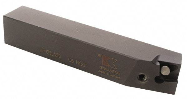 Kennametal - 1.171...75DEG, Left Hand Cut, 63/64" Shank Height x 25mm Shank Width, Positive Rake Indexable Turning Toolholder - 150mm OAL, D2FIX11..L.. Insert Compatibility, Series Fix-Perfect - Eagle Tool & Supply