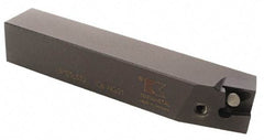 Kennametal - 1.171...75DEG, Left Hand Cut, 63/64" Shank Height x 25mm Shank Width, Positive Rake Indexable Turning Toolholder - 150mm OAL, D2FIX11..L.. Insert Compatibility, Series Fix-Perfect - Eagle Tool & Supply