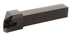 Kennametal - 1.380...92DEG, Left Hand Cut, 2° Lead Angle, 63/64" Shank Height x 25mm Shank Width, Positive Rake Indexable Turning Toolholder - 150mm OAL, D4FIX..L.. Insert Compatibility, Series Fix-Perfect - Eagle Tool & Supply