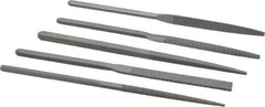 Grobet - 5 Piece Rasp Pattern File Set - 8" Long, Set Includes Half Round, Hand, Round, Square, Three Square - Eagle Tool & Supply