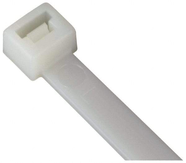 Thomas & Betts - 18" Long Natural (Color) Nylon Standard Cable Tie - 120 Lb Tensile Strength, 1.91mm Thick - Eagle Tool & Supply