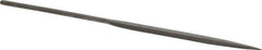 Grobet - 6-1/4" Needle Precision Swiss Pattern Barrette File - Round Handle - Eagle Tool & Supply