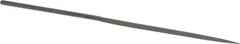 Grobet - 6-1/4" Needle Precision Swiss Pattern Barrette File - Round Handle - Eagle Tool & Supply