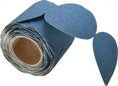 Norton - 5" Diam, 60 Grit Zirconia Alumina Adhesive PSA Disc - Coarse Grade, Blue, F Weighted Backing, Flexible - Eagle Tool & Supply