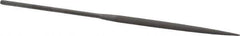 Grobet - 6-1/4" Needle Precision Swiss Pattern Crossing File - Round Handle - Eagle Tool & Supply