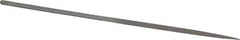 Grobet - 6-1/4" Needle Precision Swiss Pattern Crossing File - Round Handle - Eagle Tool & Supply