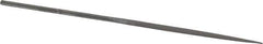 Grobet - 6-1/4" Needle Precision Swiss Pattern Crossing File - Round Handle - Eagle Tool & Supply