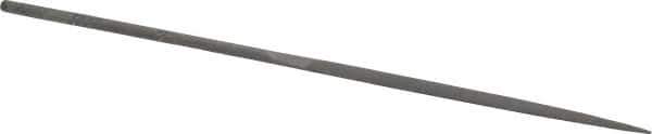 Grobet - 6-1/4" Needle Precision Swiss Pattern Crossing File - Round Handle - Eagle Tool & Supply
