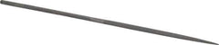 Grobet - 6-1/4" Needle Precision Swiss Pattern Crossing File - Round Handle - Eagle Tool & Supply