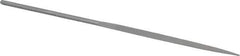 Grobet - 6-1/4" Needle Precision Swiss Pattern Half Round File - Round Handle - Eagle Tool & Supply